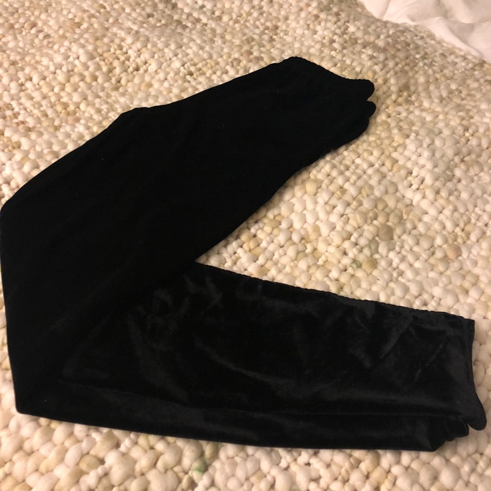 Black Velvet Leggings